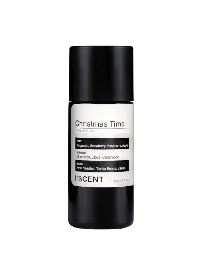 ISCENT | Christmas Time Oil Refill for Ensō Diffuser – 100ml Festive home scent with Bergamot, Strawberry, Cinnamon, Clove, Cedarwood, Pine, Tonka & Vanilla - Image 1