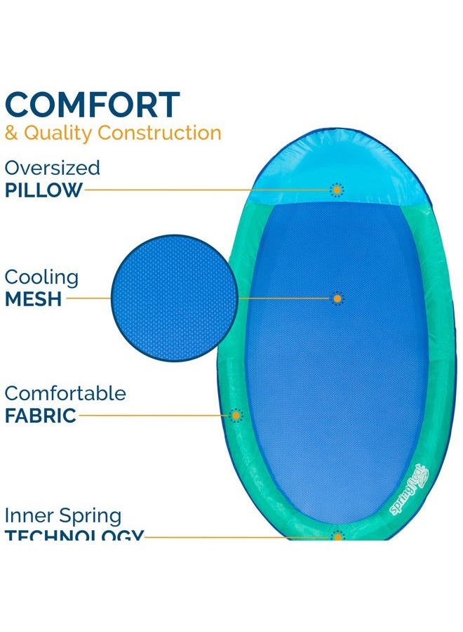 SwimWays Spring Float Original Pool Lounge Chair, Inflatable Pool Floats Adult with Fast Inflation & Head Rest for Ages 15 & Up, Aqua - Image 5