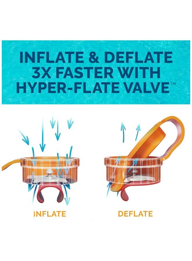 SwimWays Spring Float Original Pool Lounge Chair, Inflatable Pool Floats Adult with Fast Inflation & Head Rest for Ages 15 & Up, Aqua - Image 3