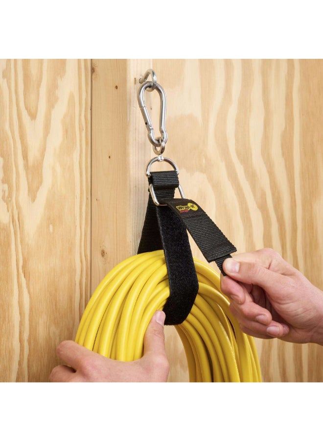 Wrap-It Storage Hook 'n Hang Storage Strap with Carabiner Black and Silver 24 Inch 100-HNH-24BL - Image 4