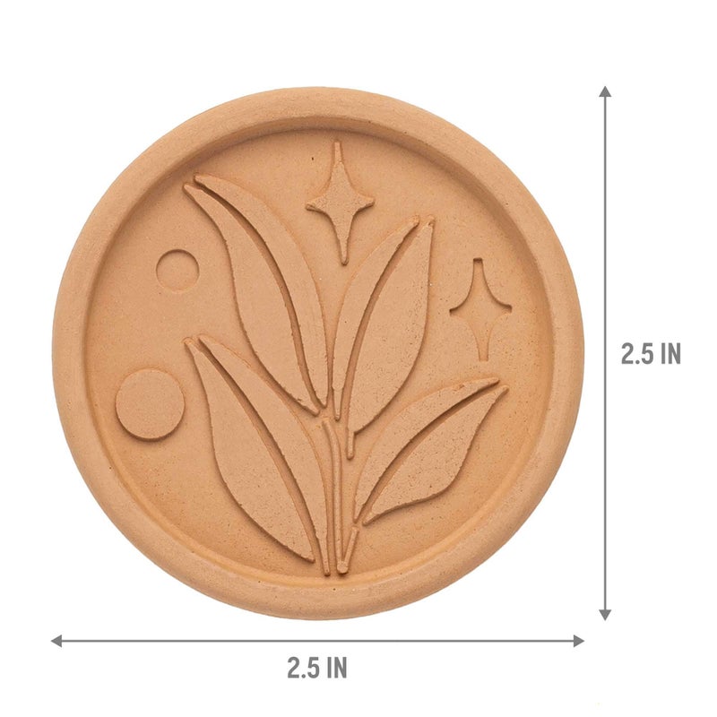 Goodful Goodful Brown Sugar Saver and Softener Disc with Elegant Leaf Design  Multiple Uses for Food Storage Containers  Reusable and Food Safe  Terracotta  2 Pack - Image 3