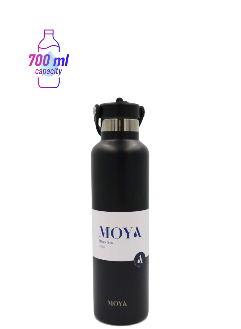 MOYA Moya "Black Sea"  700ml Insulated Sustainable Water Bottle Black