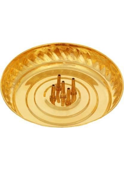 Pass Pass pass pass Golden Agarbatti Stand with Incense Holder 5 Stick  - Image 1