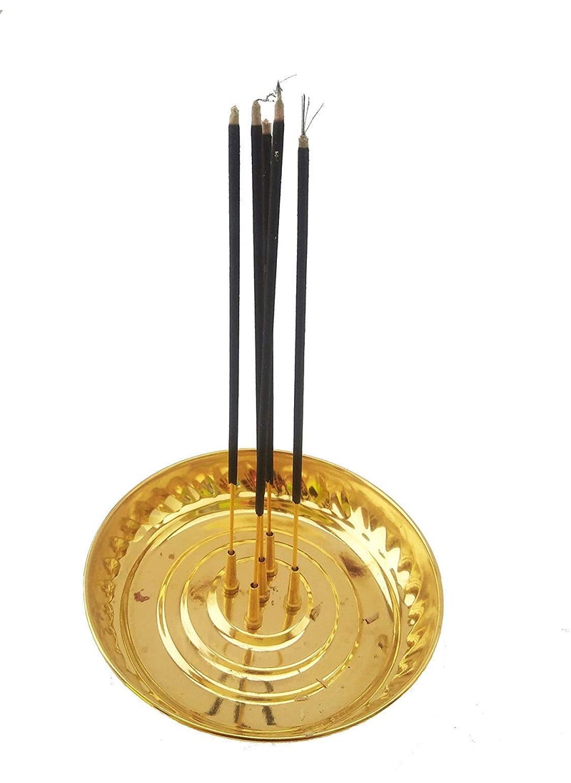 Pass Pass pass pass Golden Agarbatti Stand with Incense Holder 5 Stick  - Image 5
