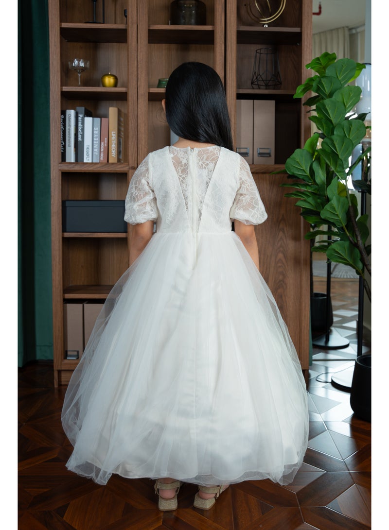 D'Daniela D' Daniela - Julietta White Party Dress with Sleeves - Image 3