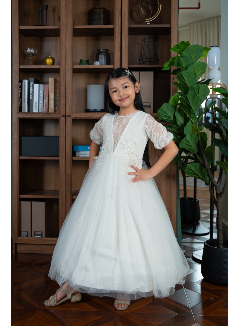 D'Daniela D' Daniela - Julietta White Party Dress with Sleeves - Image 5