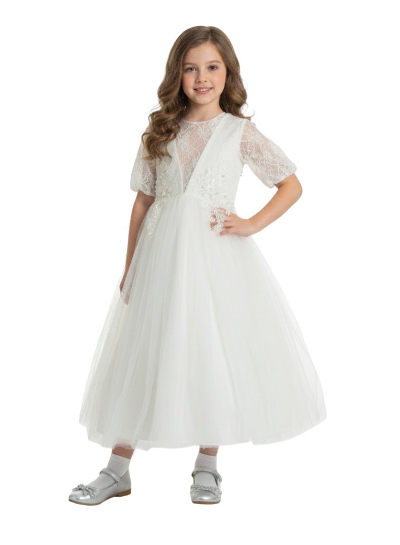 D'Daniela D' Daniela - Julietta White Party Dress with Sleeves - Image 1