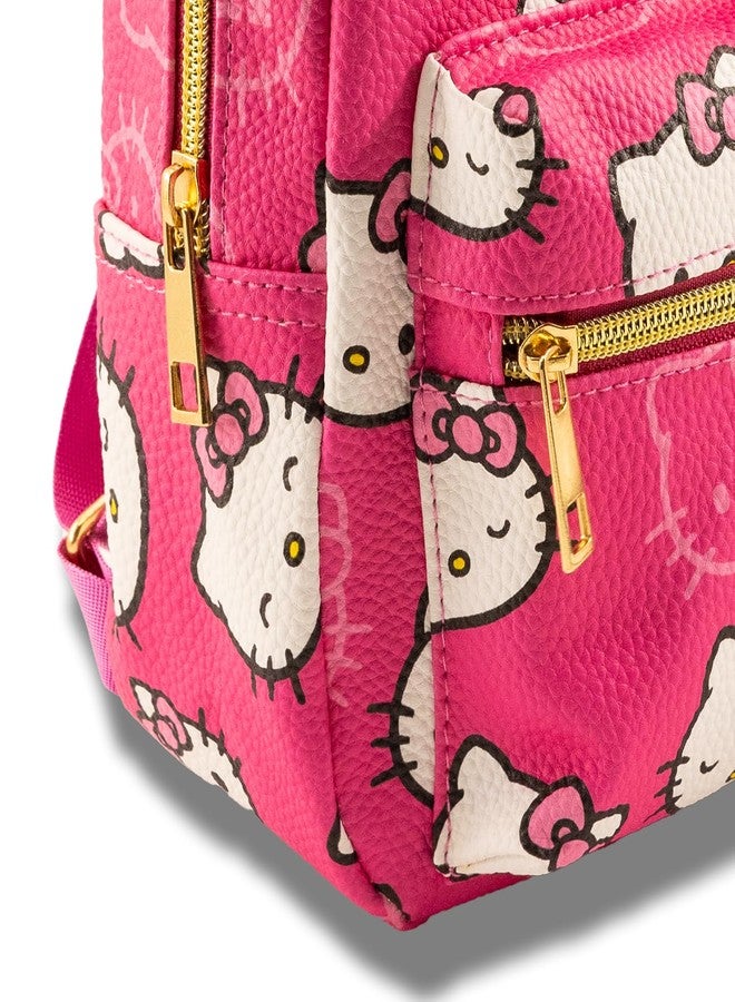 Fast Forward Sanrio Hello Kitty Mini Backpack for Girls | PU Leather Daypack Backpack Featuring Hello Kitty | Small Travel Bag, Lightweight Backpack | Ages 3+ - Image 4