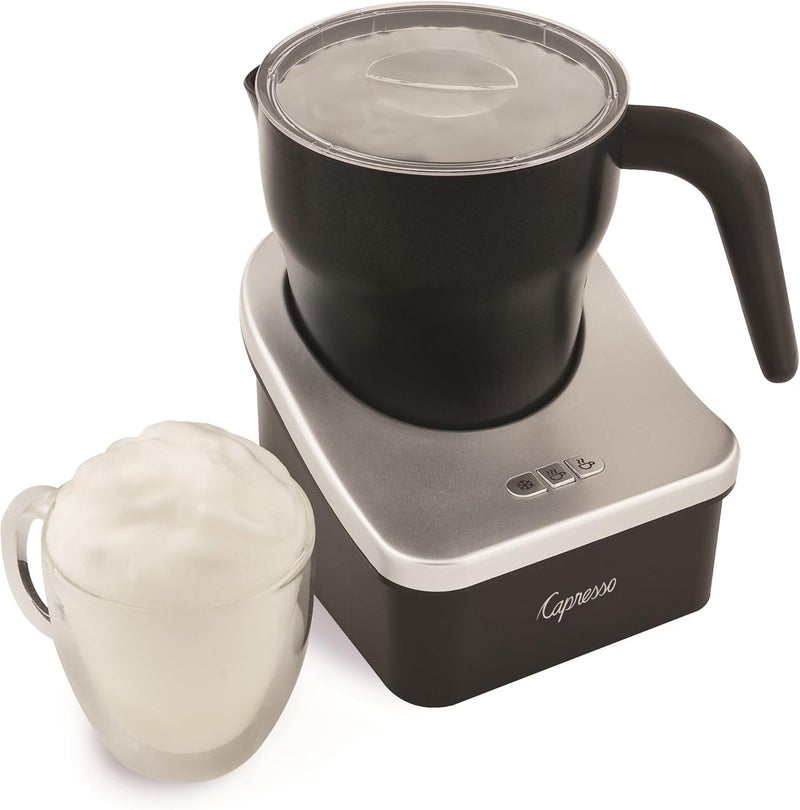 Capresso كابريسو فروث برو جهاز رغوة الحليب الأوتوماتيكي لكابتشينو، إسبريسو، لاتيه، وشوكولاتة ساخنة - أسود/فضي غير لامع - Image 3