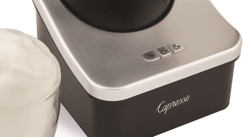 Capresso كابريسو فروث برو جهاز رغوة الحليب الأوتوماتيكي لكابتشينو، إسبريسو، لاتيه، وشوكولاتة ساخنة - أسود/فضي غير لامع - Image 4