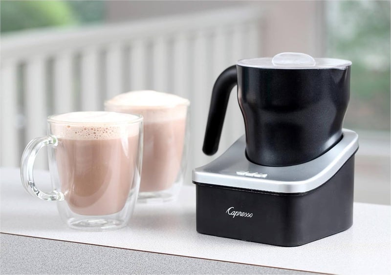 Capresso كابريسو فروث برو جهاز رغوة الحليب الأوتوماتيكي لكابتشينو، إسبريسو، لاتيه، وشوكولاتة ساخنة - أسود/فضي غير لامع - Image 2