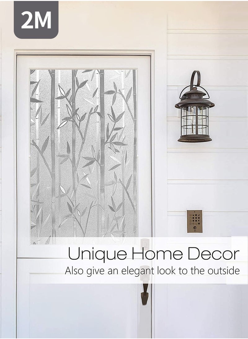 Beirui 2m*60cm  Waterproof PVC frosted glass window sticker, self-adhesive privacy glass window sticker, UV resistant, heat control, suitable for bathroom, living room, kitchen, glass windows  - Image 1