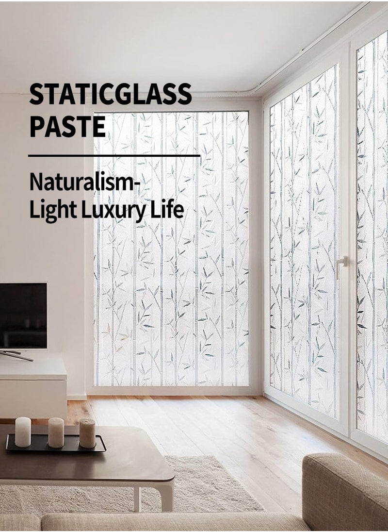 Beirui 2m*60cm  Waterproof PVC frosted glass window sticker, self-adhesive privacy glass window sticker, UV resistant, heat control, suitable for bathroom, living room, kitchen, glass windows  - Image 2