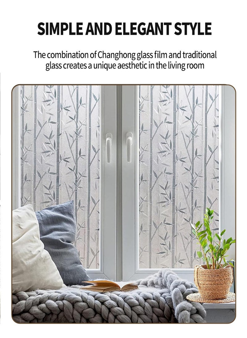 Beirui 2m*60cm  Waterproof PVC frosted glass window sticker, self-adhesive privacy glass window sticker, UV resistant, heat control, suitable for bathroom, living room, kitchen, glass windows  - Image 4