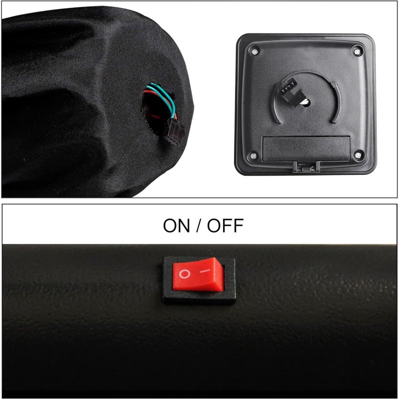 Blissun 9 ft Solar Umbrella, 32 LED Lighted Patio Umbrella, Table Market Umbrella, Outdoor Umbrella for Garden, Deck, Backyard, Pool and Beach (Black) - Image 3