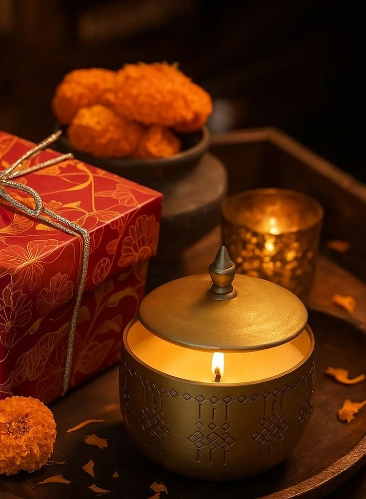 تحفة لوكس زاريا شمعة العود النحاسية