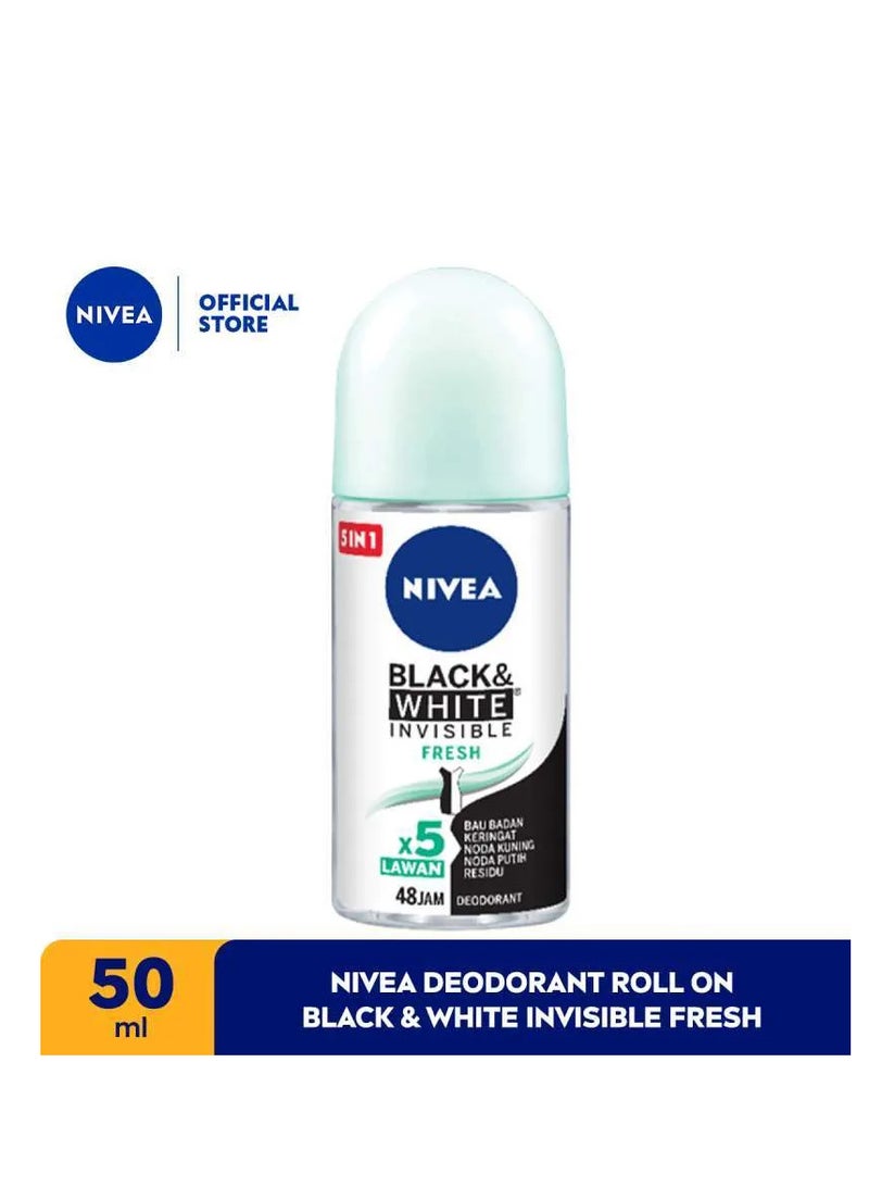 Nivea Pack Of 2 Nivea Black And White Invisible Fresh 50Ml - Image 3