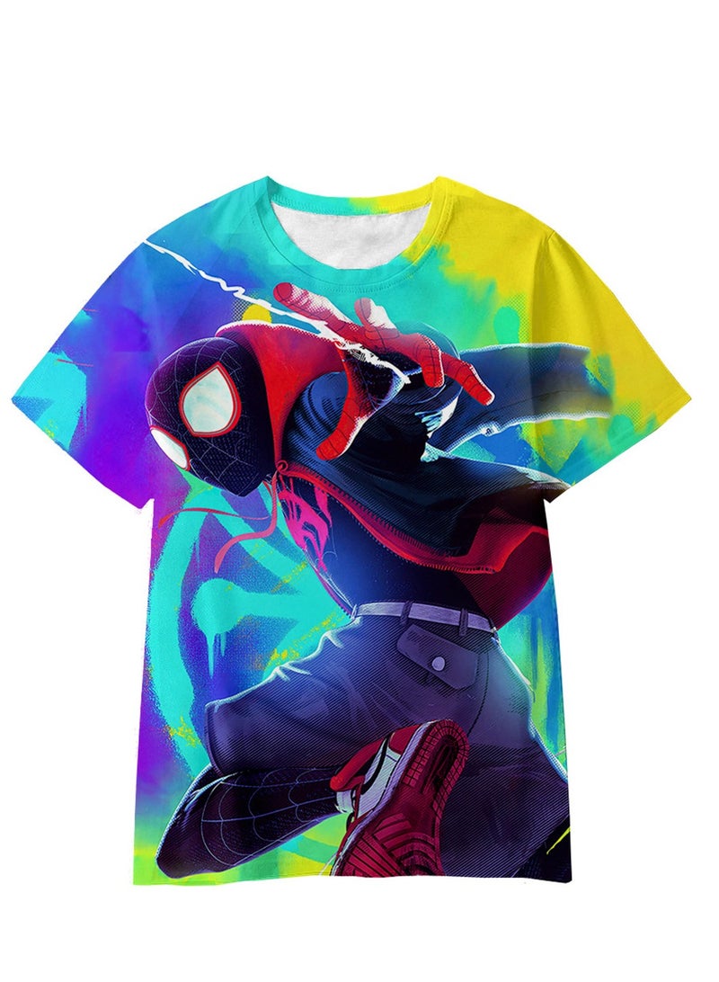Spider-Man Across the Universe Handsome Loose Pullover T-shirt 3D digital printing personalized breathable T-shirt - Image 1