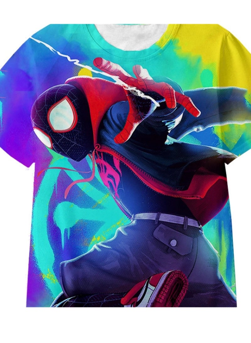 Spider-Man Across the Universe Handsome Loose Pullover T-shirt 3D digital printing personalized breathable T-shirt - Image 2