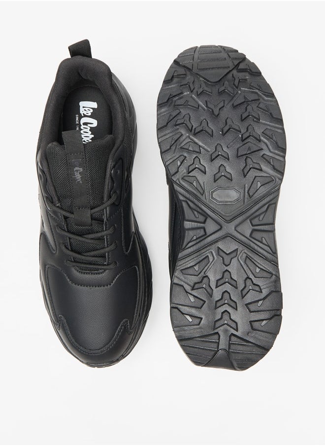 Lee Cooper - حذاء رياضي رجالي أحادي اللون برباط عند الكاحل - Image 1