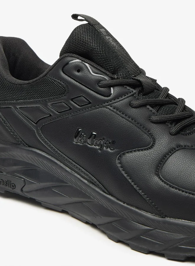 Lee Cooper Men's Monotone Lace-Up Low Ankle Sneakers