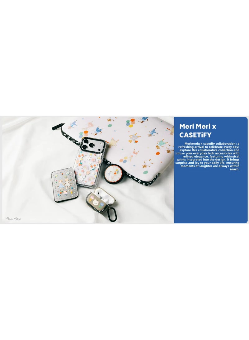 كاستيفي جراب CASETiFY x Meri Meri بنقشة زهور عتيقة لهاتف iPhone 15 Pro، غطاء صلب متوافق مغناطيسيًا - Image 3