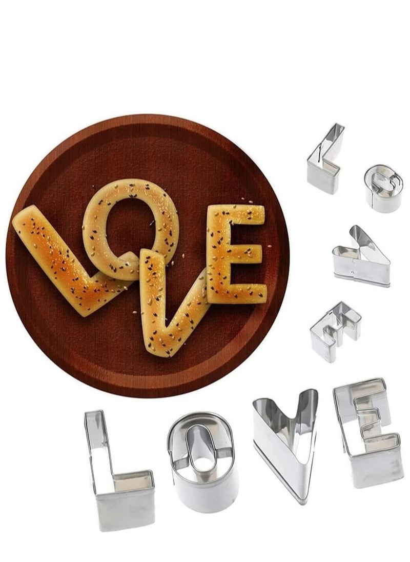 SYOSI - Cookie Molds Cutter Mould Set Cake Molds 26pcs Stainless Steel Alphabet Letters Biscuit Cookies Cutters Molds Mini A-Z Shaped Mould Decorating Tool - Image 1