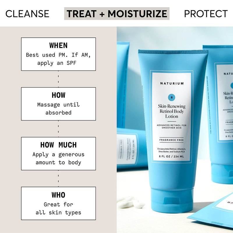 Naturium Skin-Renewing Retinol Body Lotion, Advanced Firming Anti-Aging Skin Care, with Encapsulated Retinol & Shea Butter, 8 oz - Image 2