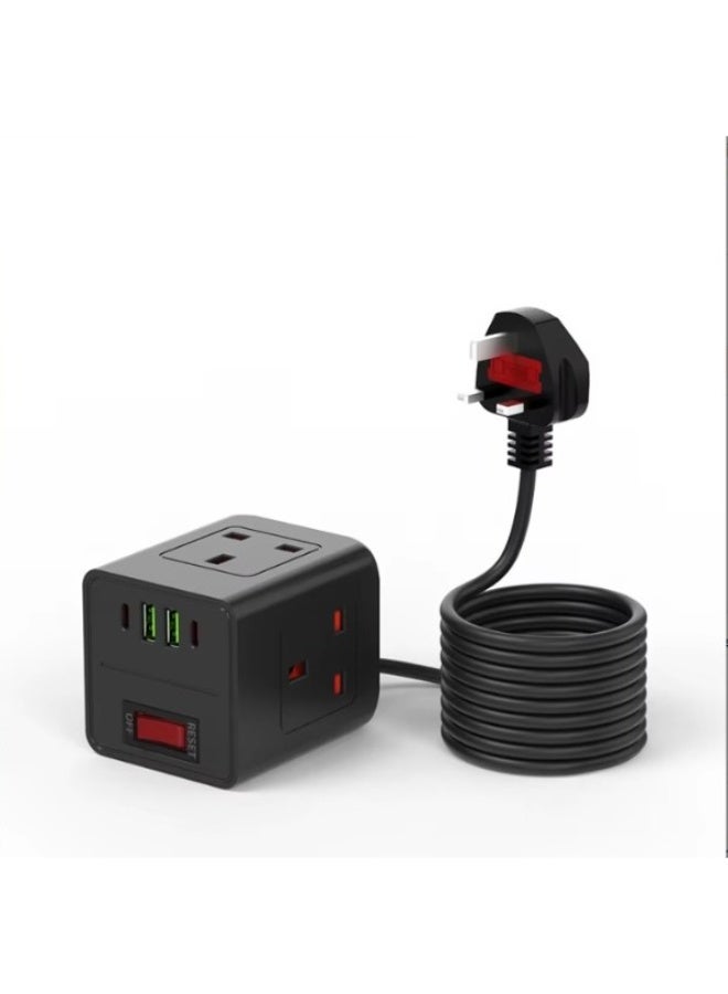 Multi Plug Outlet Converter Multi-function USB Versatile Household Electric Travel Cube Power Strip Plug Board - Image 2