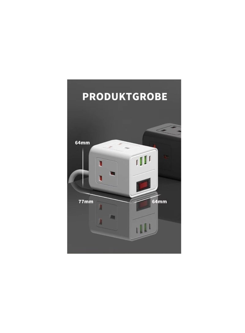 Multi Plug Outlet Converter Multi-function USB Versatile Household Electric Travel Cube Power Strip Plug Board - Image 5