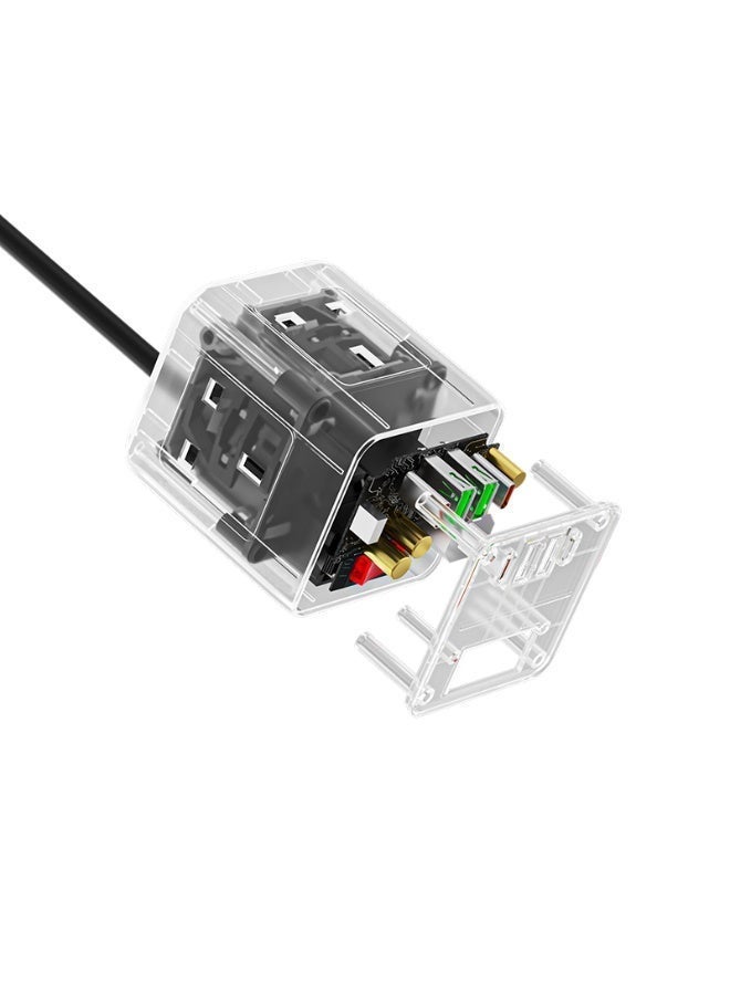 Multi Plug Outlet Converter Multi-function USB Versatile Household Electric Travel Cube Power Strip Plug Board - Image 3