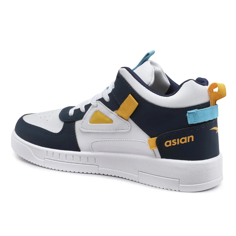 أسيان Synthetic White Navy Sneakers for Men and Boys