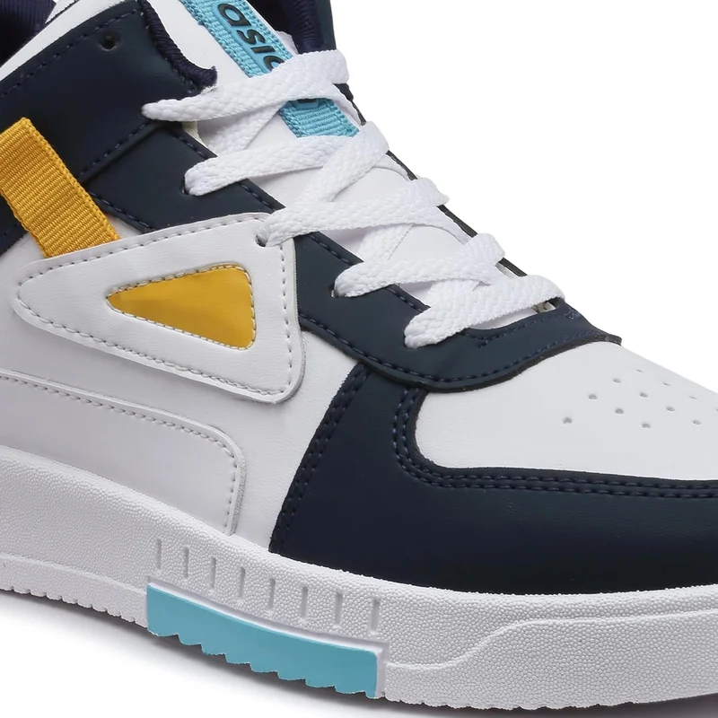 أسيان Synthetic White Navy Sneakers for Men and Boys