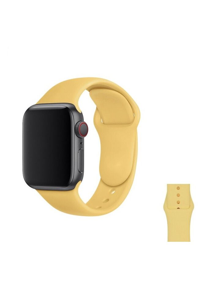 Apple Watch Band 45mm Soft Silicone Sport Band Replacement Wrist Strap Compatible for iWatch Apple Watch Series 7 (45mm) - Image 1