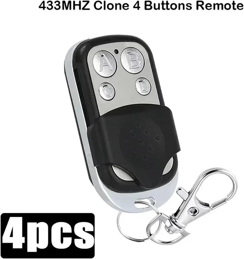 Garage Door Remote, 1-8pcs Universal 4-Button Garage Door Remote Control 433MHz Clone Fixed Learning Rolling Code Duplicator(4pcs) - Image 2