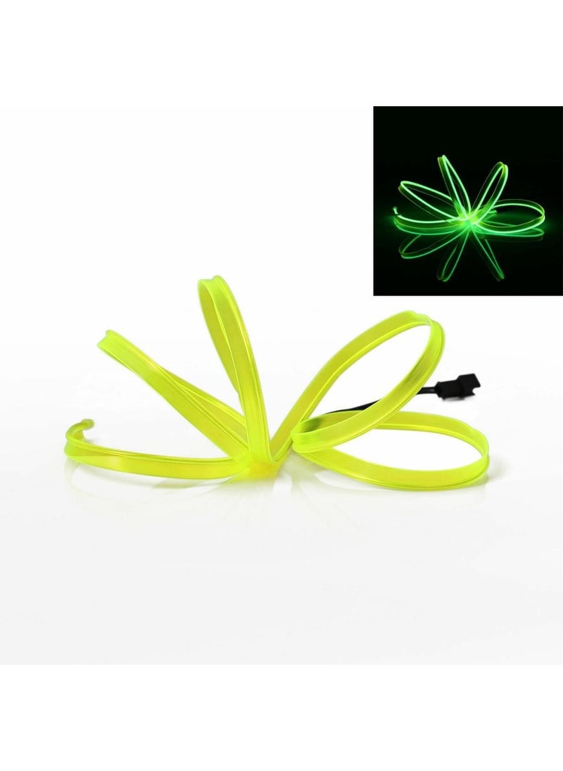 Techmaster Interior Dashboard Strip LED Colored Rope Neon LED 3 Meters Yellow  - Image 3