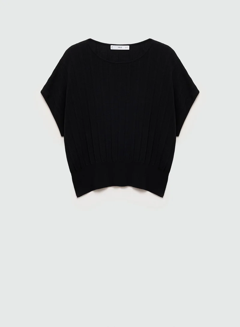 مانجو Casual Textured Knit Top