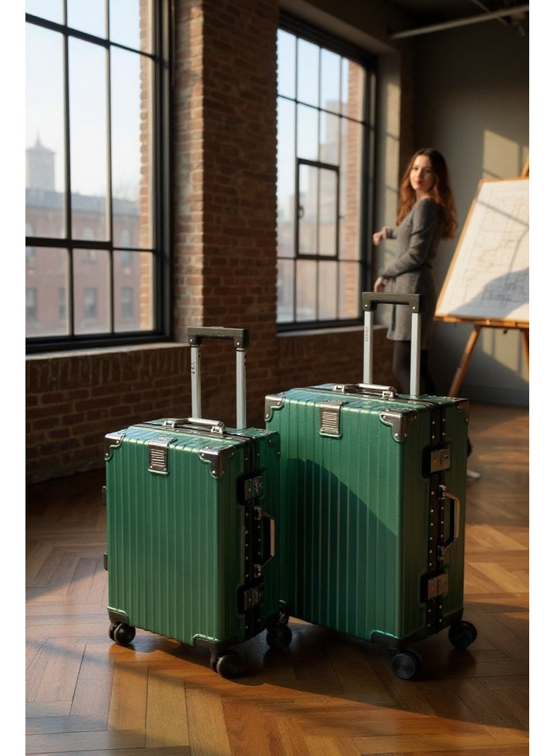 ZAAPPY Aluminum Frame Unbreakable Luggage 2Pcs Set (20/24 Inch) Polycarbonate Hard Shell Suitcase - Image 2