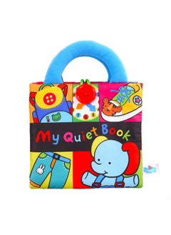 Generic LakaRose Baby Early Education Three-dimensional Quiet Cloth Book Baby Montessori Cloth Book Toy Montessori Teaching Aids-Color:L021C Montessori Cloth  Little Elephant's Home  - Image 4
