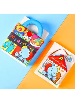 Generic LakaRose Baby Early Education Three-dimensional Quiet Cloth Book Baby Montessori Cloth Book Toy Montessori Teaching Aids-Color:L021C Montessori Cloth  Little Elephant's Home  - Image 3