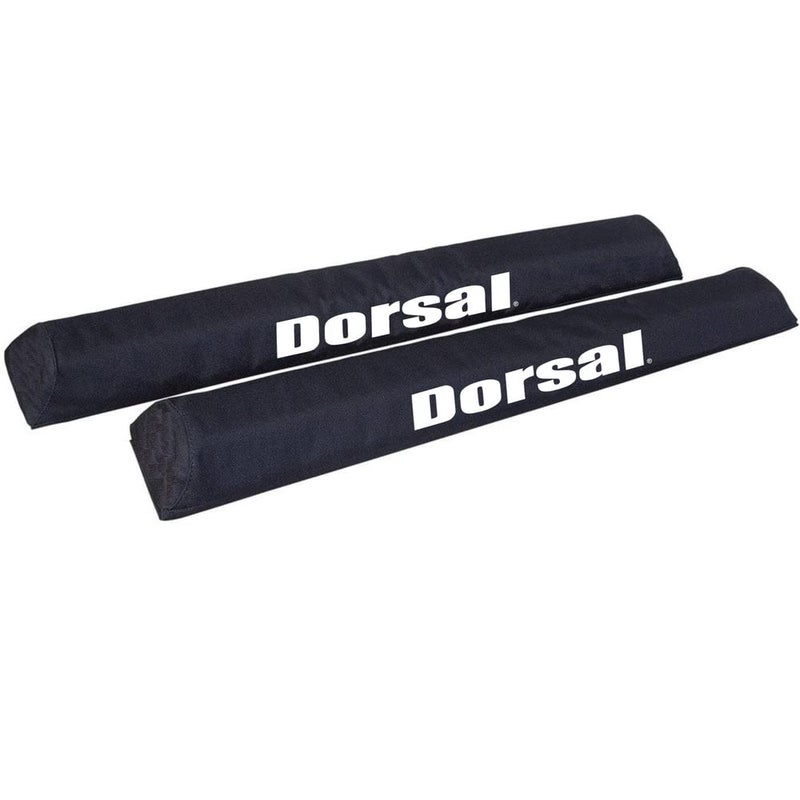 DORSAL Aero Roof Rack Pads for Factory and Wide Crossbars Pack of 2 for Surfboards Kayaks Sups Snowboards Polyester 28 Inch Thule Yakima Style Wide Black