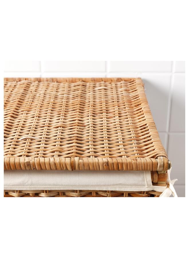 Zaboon Laundry Basket With Lining, Rattan, 80 L - Image 3