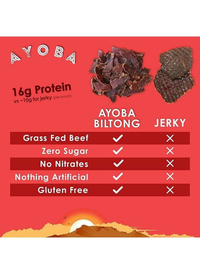 Ayoba Spicy Biltong - Grass Fed, Keto and Paleo Certified Air-Dried Beef Snack - Better Than Jerky Tender Steak Cuts - Whole 30 Approved, No Sugar, Gluten Free, No Nitrates (2 Ounce) - Image 4
