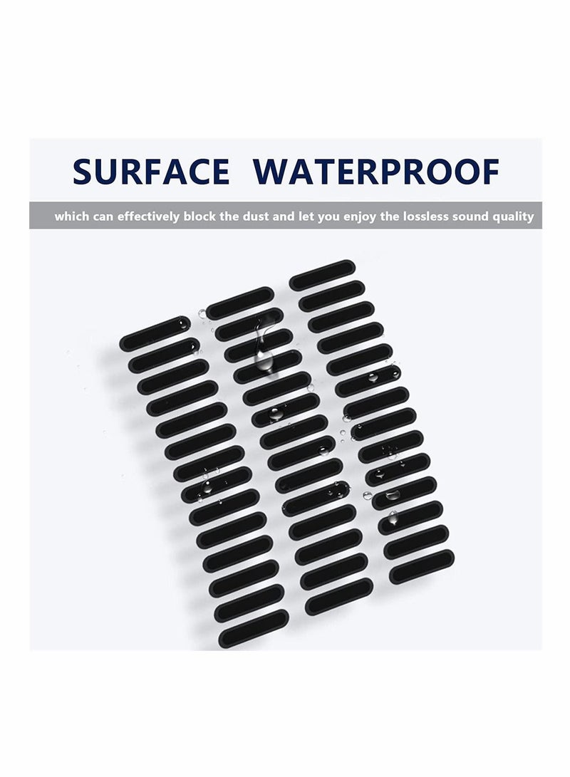 NIBEMINENT Speaker Mesh Anti Dust Proof Adhesive Sticker, dustproof Sticker Plugs, Protect The Phone Trumpet Dustproof Net for iPhone 13 / 12 Pro Max, Accessories Gift Tweezers (Black) - Image 5