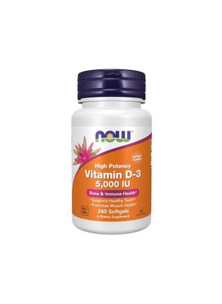 NOW Supplements, Vitamin D-3 5,000 IU, High Potency, Structural Support, 240 Softgels - pzsku/Z4BAF5051A464319B481BZ/45/_/1732278387/6d8ab210-a58f-43bd-966d-67a00fff8b00