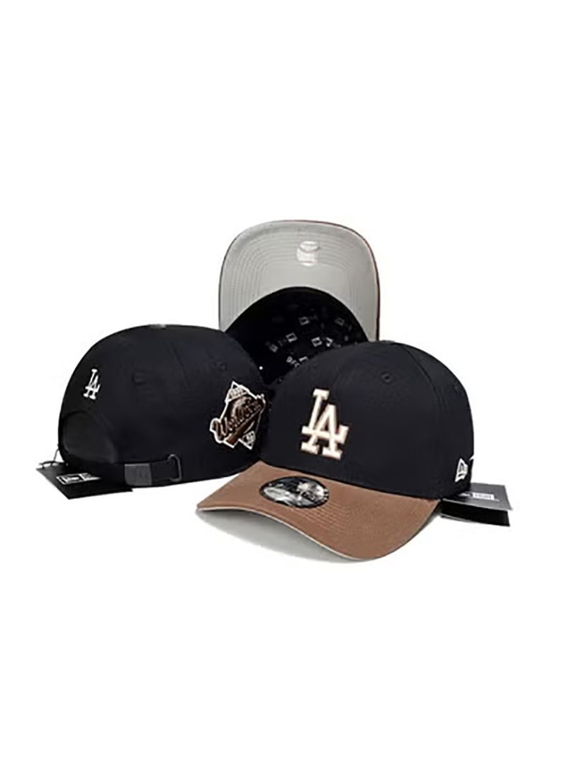 New Era Los Angeles Dodgers LA Logo Black and Brown Paneled Baseball Cap