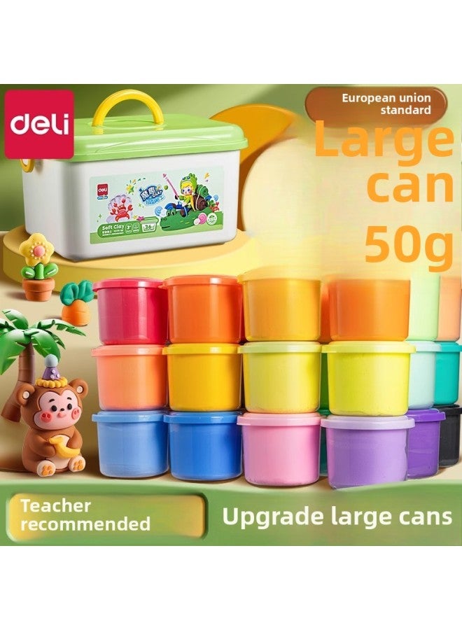 Deli Large Capacity Ultra Light Clay Color Mud Children's Food Grade Plasticine Children's Clay Handmade Toys-Specifications:[Box 12 Color] 50 Grams Of Large Cans  - Image 2