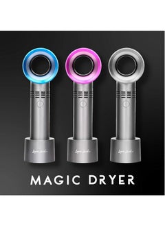 Lyon lash Lyon Lash Portable USB Rechargeable Bladeless Mini Fan/Air Conditioning Blower/Handheld Cooling Dryer, Essential Eyelash Extension Supplies, Dries Glue/Adhesive Rapidly (Nickel/Fuchsia Pink)  - Image 2