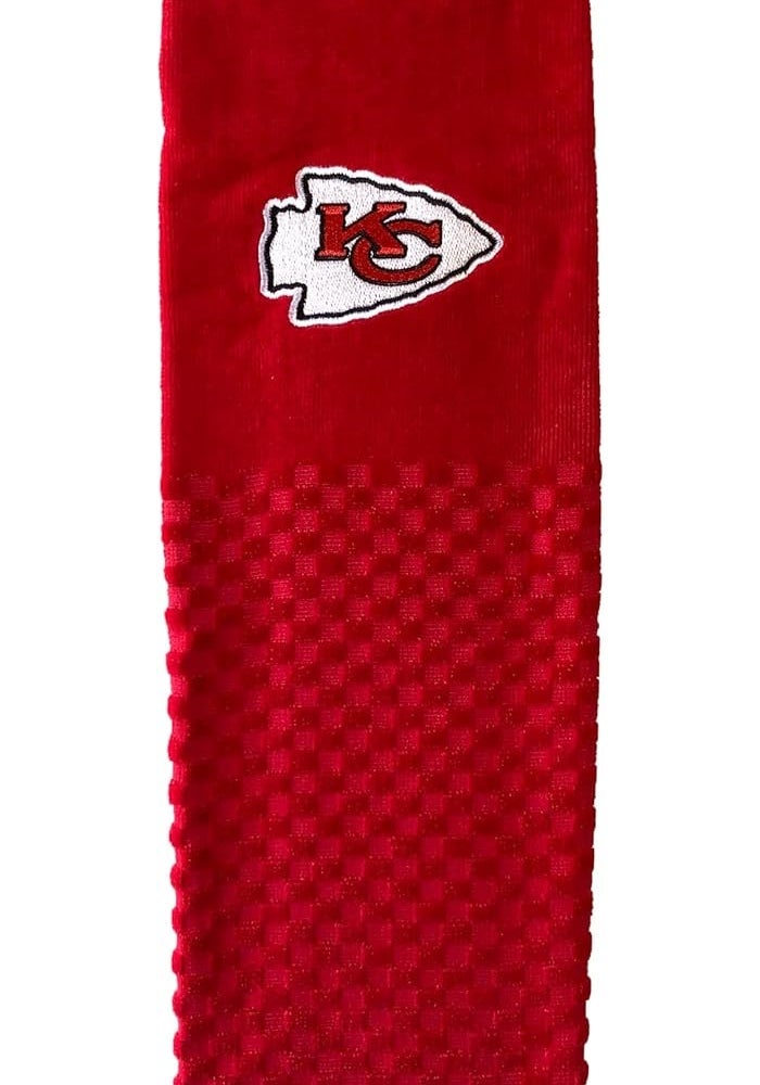 Team Golf NFL Kansas City Chiefs Embroidered Golf Towel with Checkered Scrubber Design - Image 1