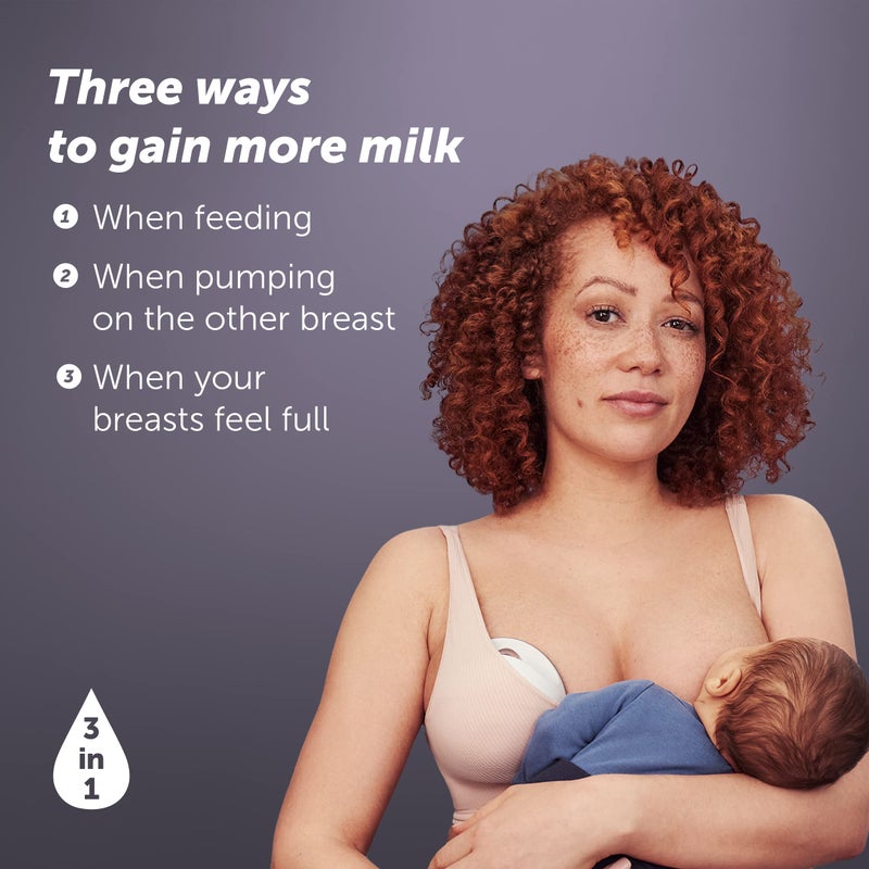 Elvie Curve Manual Wearable Breast Pump | Hands-Free, Kick-Proof, Portable Silicone Pump That Can Be Worn in-Bra for Gentle, Natural Milk Expression | Breast Feeding Essentials - Image 3